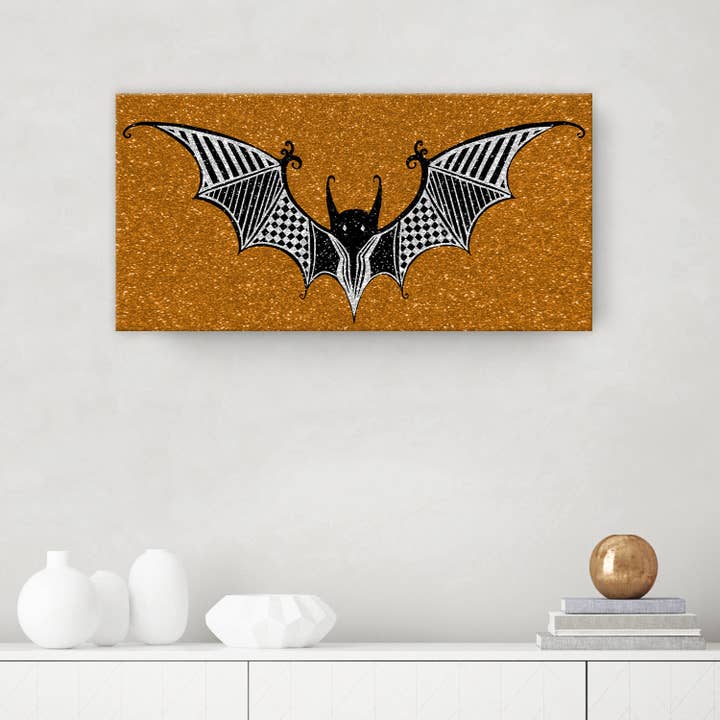 Ready2hangart Glamoween Bat I - Tela artistica da parete per Halloween per la vendita all'ingrosso da parte di Ready2hangart, Inc.