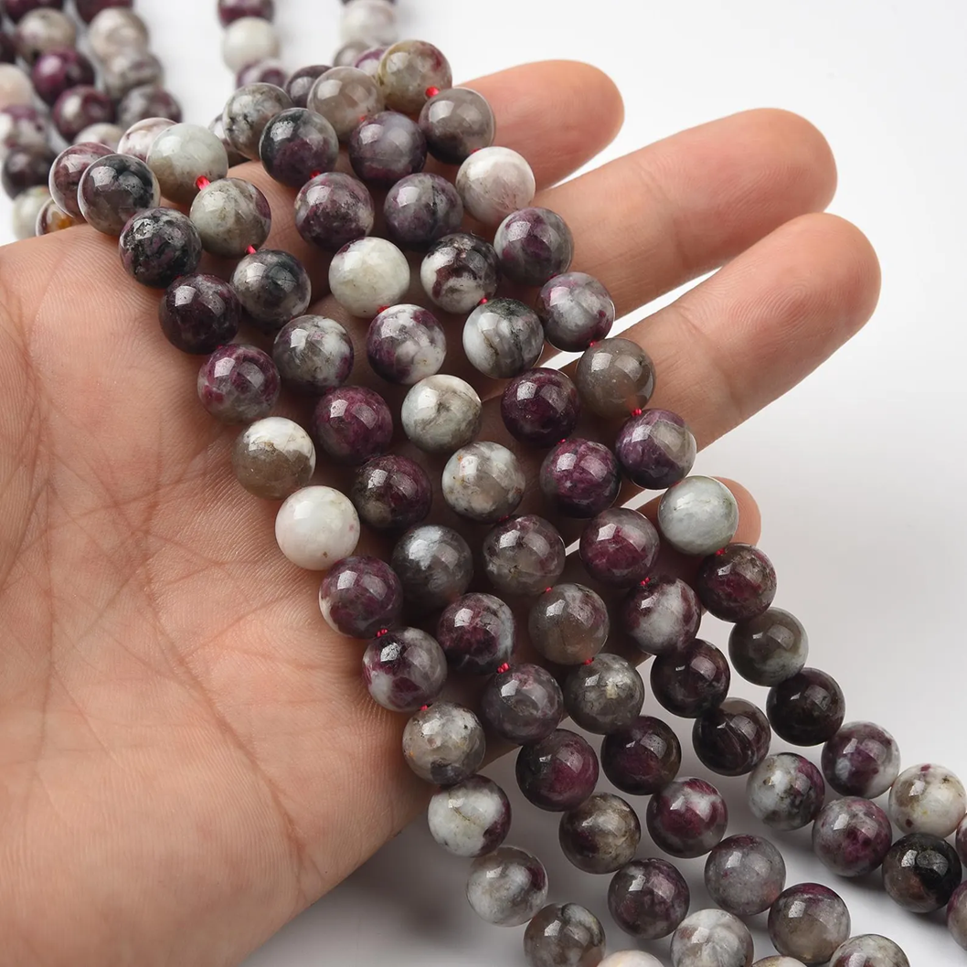 Beads Creation - Wholesale Beads - Tourmaline Beads Natural AAA Round 6-10mm Strand GRN5862