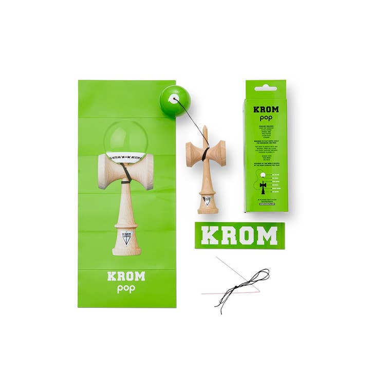 KROM KENDAMA - Wholesale Wood Toy - Kids - KROM · POP LOL LIME GREEN · KENDAMA2