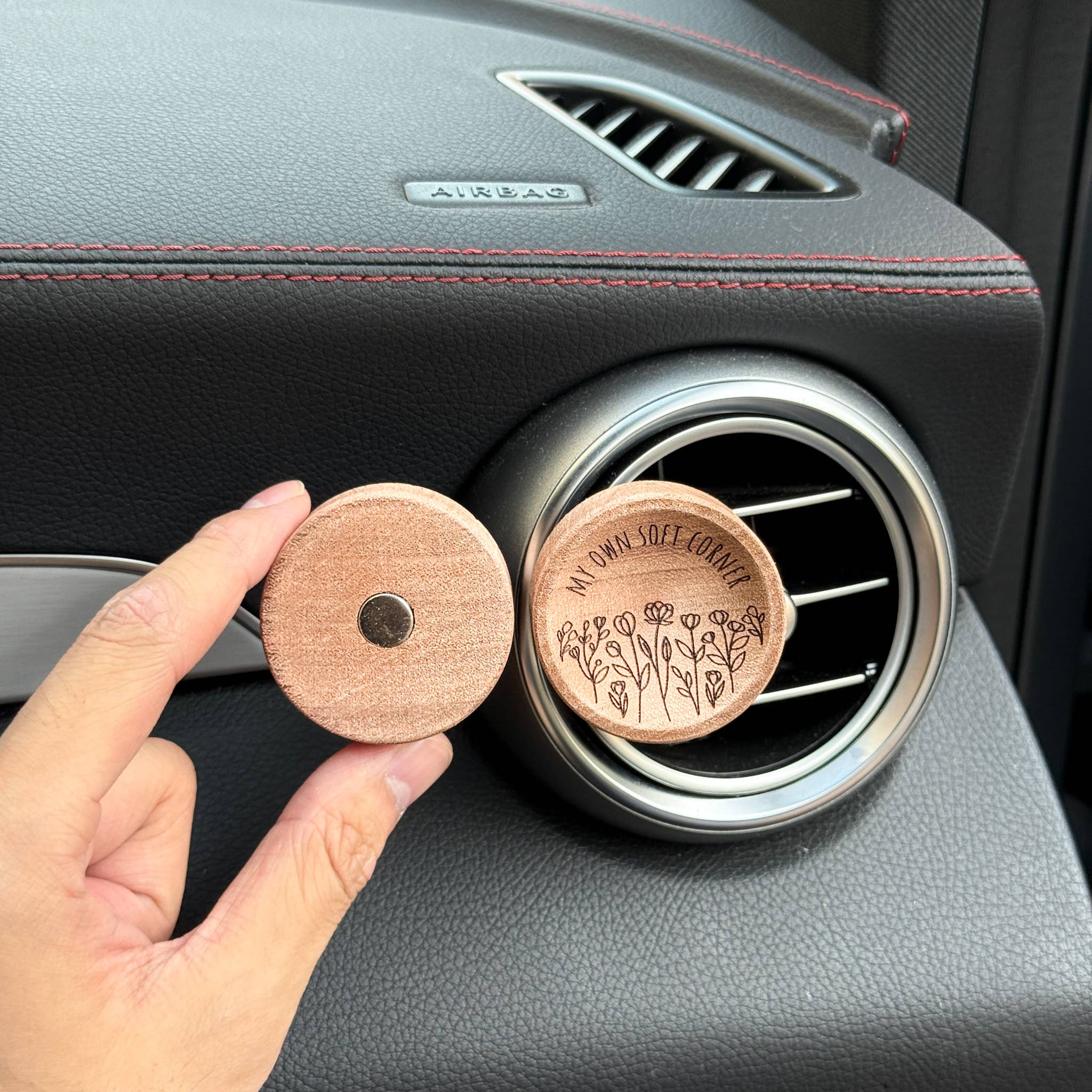 Plantish - Wholesale Car Freshener - Unisex - Soft Corner - Wooden Essential Oil Diffuser for Car