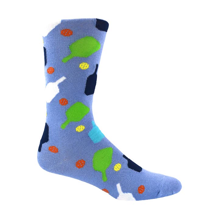 Men's Pickleball Dress Socks - Light Blue for wholesale by Racquet Inc