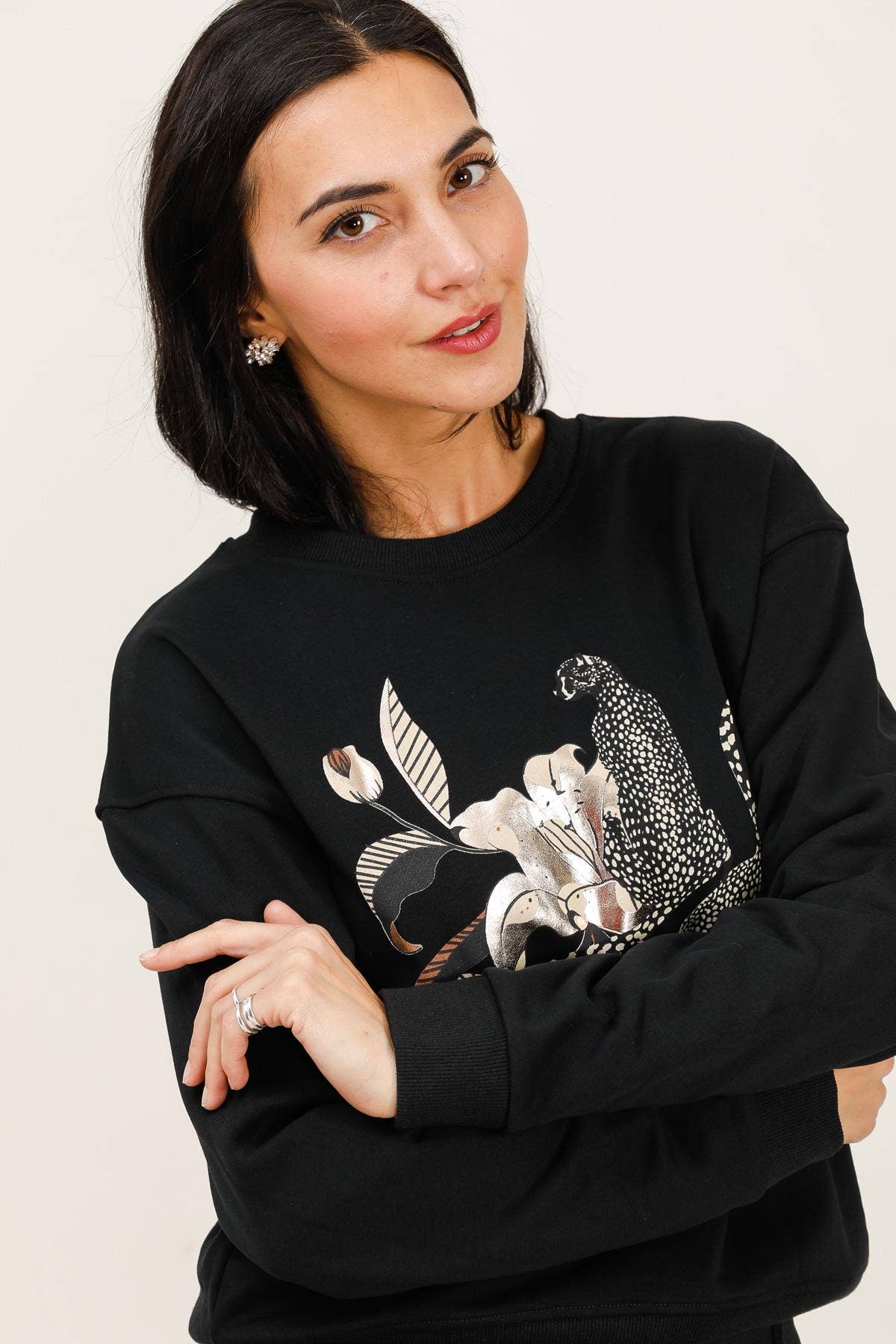 Attrait Paris – Großhandel Sweatshirt mit Grafikdruck – Damen – Rundhals-Sweatshirt, floral14
