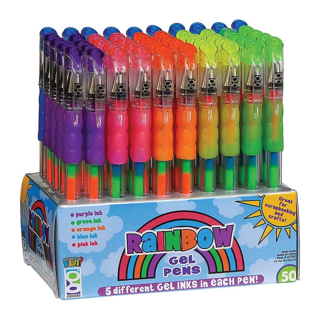 Geddes - Wholesale Pen - Rainbow Gel Pen 50 / Dsp1