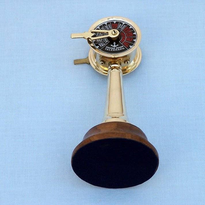 Hampton Nautical - Wholesale Decorative Tabletop Object - Brass Titanic Engine Room Telegraph 7"