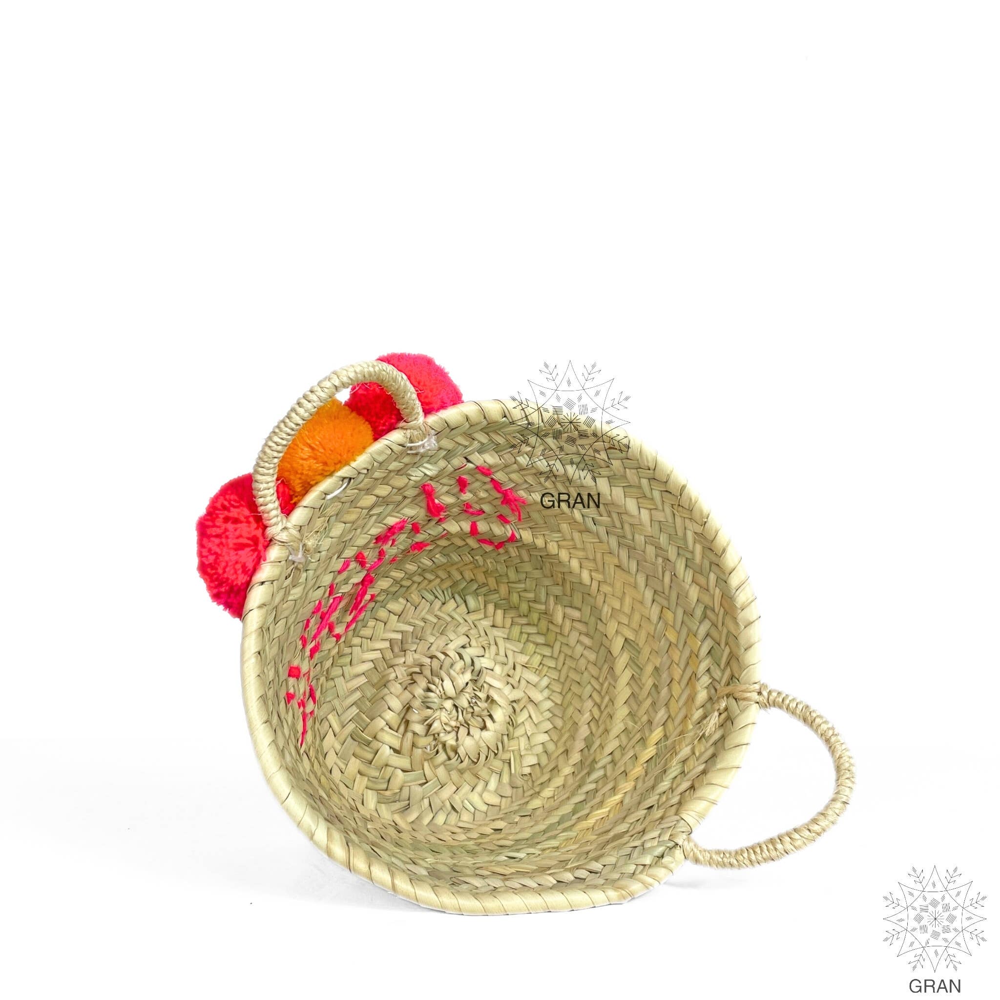 Gran Wholesale - Wholesale Tote Bag - Women's - Custom Basket With Pom Poms, Moroccan Bridesmaid Tote Bags.12