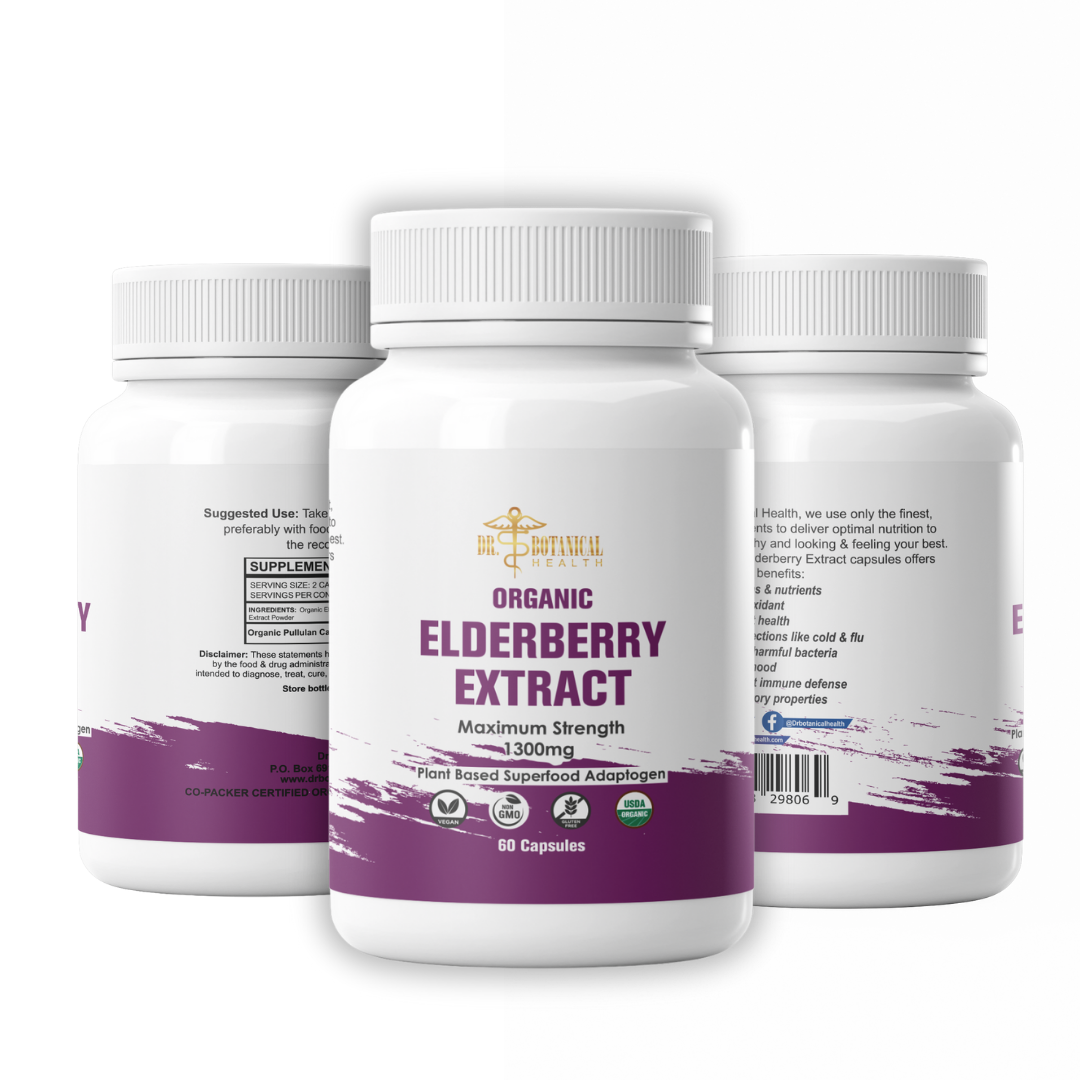 Lone Star Botanicals - Wholesale Protein/Superfood Powder - Organic Elderberry Extract Powder Capsules -- 60ct5