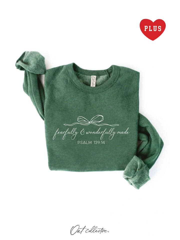 OAT COLLECTIVE - Wholesale Graphic Sweatshirt - Women's - FEARFULLY AND WONDERFULLY Plus Graphic Sweatshirt9