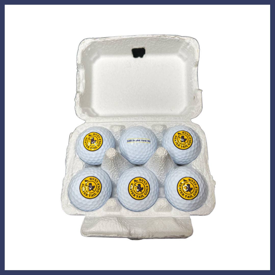 Beaver Tail Golf Club - Wholesale Sports Ball - BREAKFAST BALLS - PACK OF 6 GOLF BALLS1