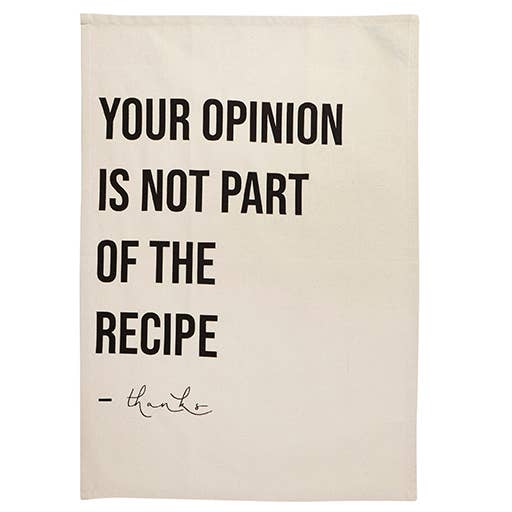 Your Opinion Single Kitchen Towel Black for wholesale by Harman Inc