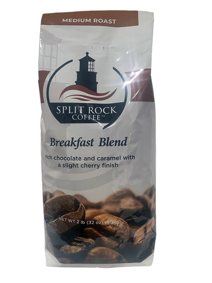 2Lb Whole Bean Medium Roast - Breakfast Blend Coffee for wholesale by Split Rock Coffee LLC