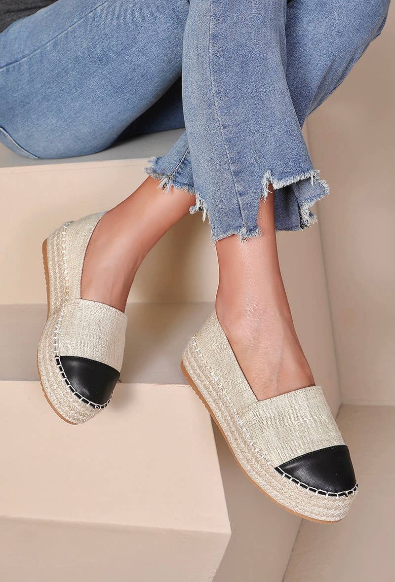 Joia Paris – wholesale Wedges – Women’s – Trendy Bicolor Wedge Espadrille H8-9252