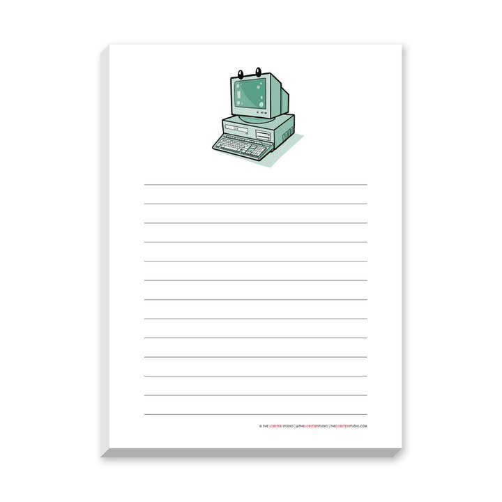 Theater of the Obsolete — Desktop Computer Notepad for wholesale by The Lobster Studio