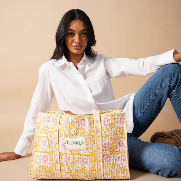 Pardesi New York - Wholesale Tote Bag - Women's - Quilted Market Tote Bag