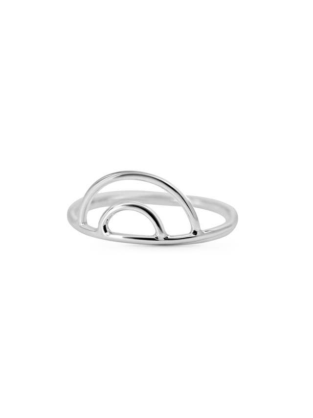 Silver Rainbow Stack Ring for wholesale by Human Design Studios