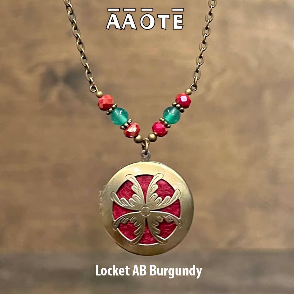 AAOTE - Wholesale Aromatherapy Necklace - Aromatherapy Locket Essential Oil Diffuser Necklaces on Beaded Chain 7