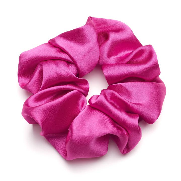 Pink scrunchie silk for wholesale by MAARI STUDIOS