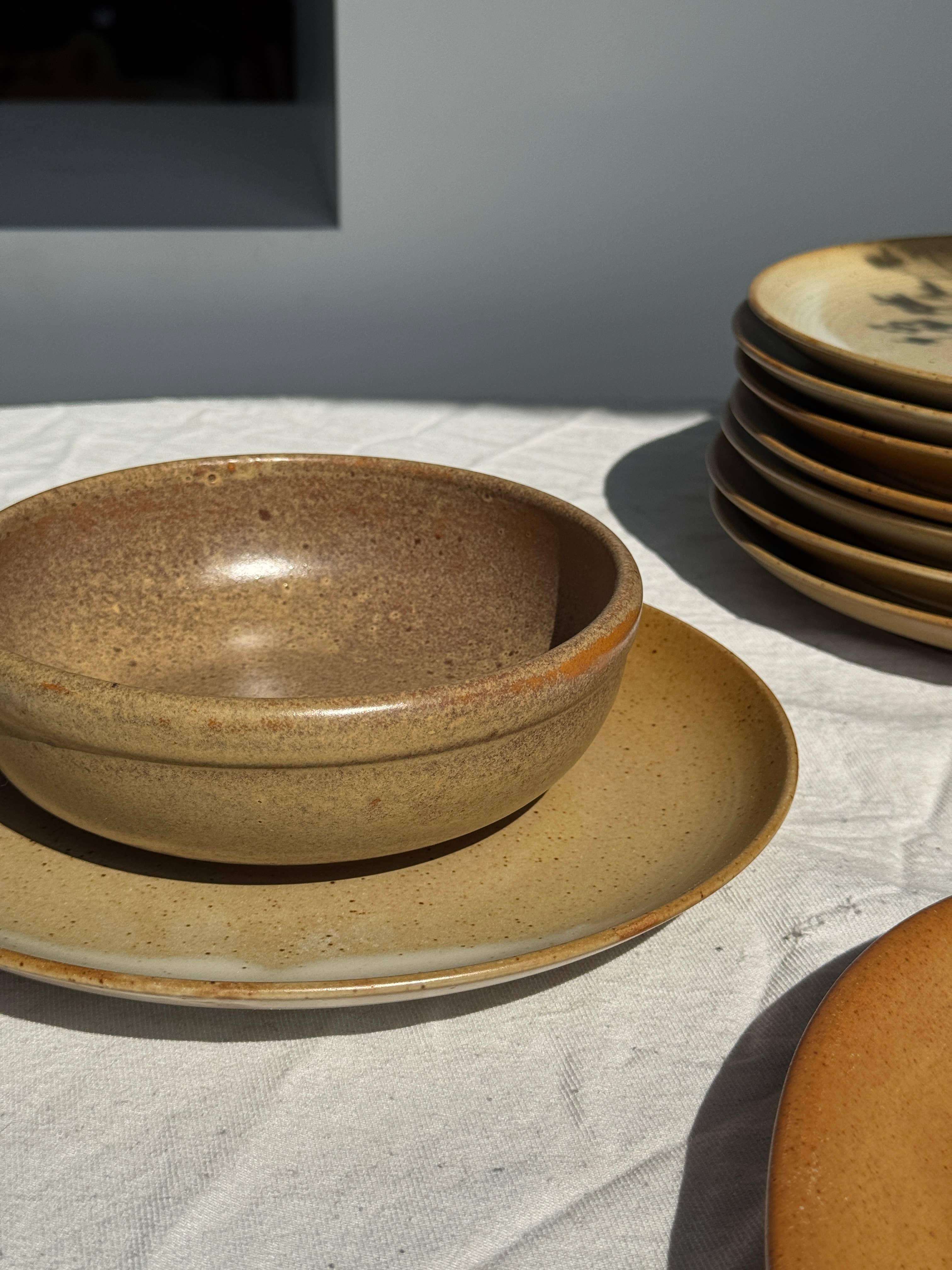 Office Objets - Wholesale Dinner Plate - Set of 6 stoneware plates Village France D2437