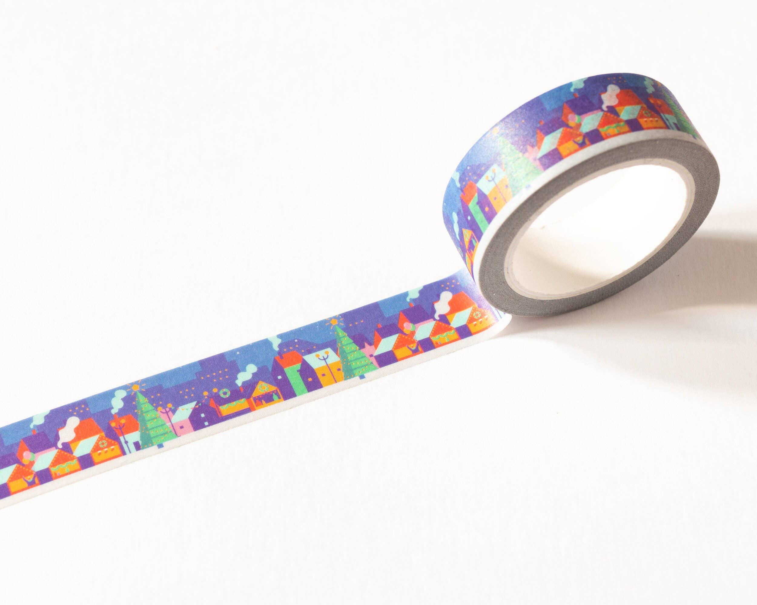 RippleSplash Studio - Vendita all'ingrosso Nastro washi - Nastro adesivo Washi Christmas Village, 15 mm x 10 m2