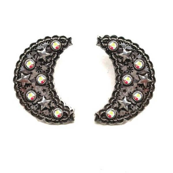 PENDIENTES LUNA DE CRISTAL OCCIDENTAL para venta al por mayor de Snowing West