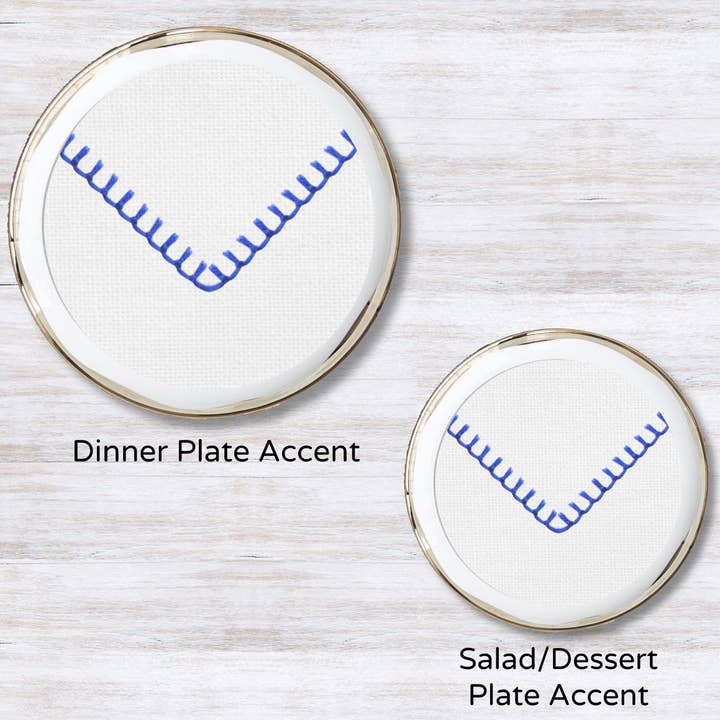 Stitched Royal Blue Plate Accent for wholesale by Altoonastore