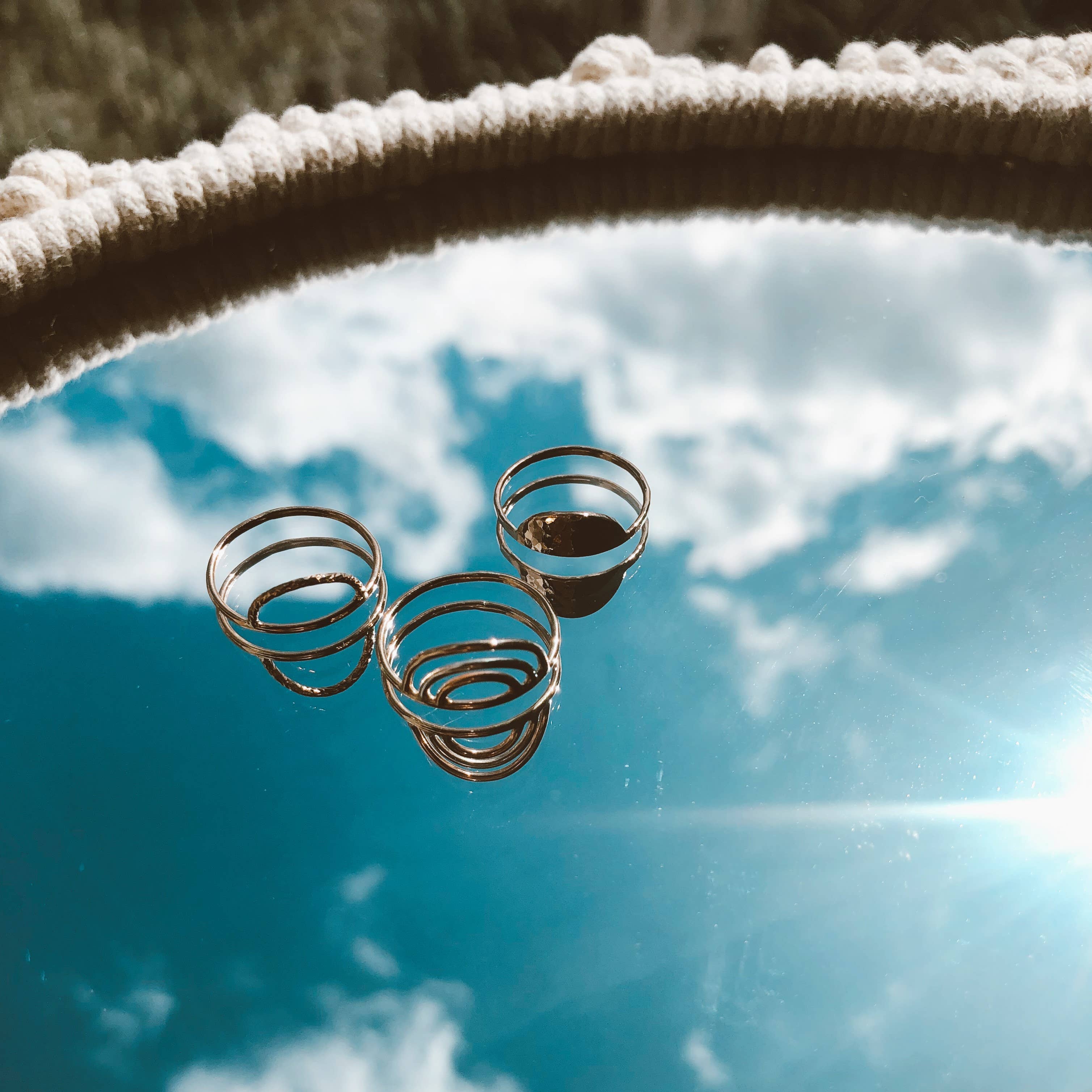 Everly Made - Vente Anneau/bague à empiler - Bague arc-en-ciel6