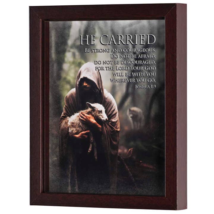 Dicksons - Wholesale Decorative Tabletop Object - Framed Art 8x10 Lamb He Carried Josh1:92