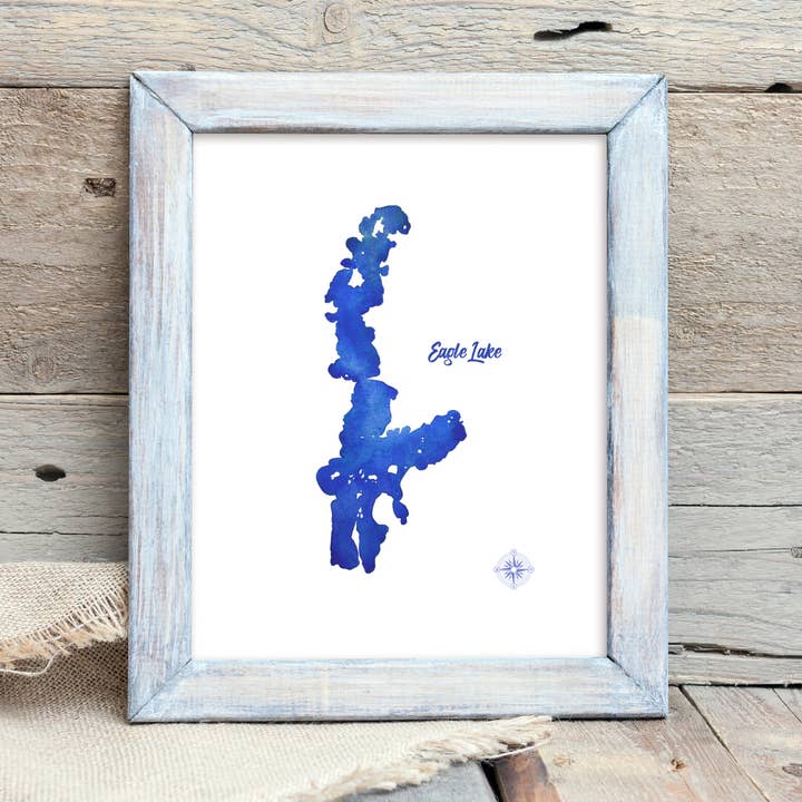 Lago da Águia/Impressão de aguarela por atacado de Heirloom Island