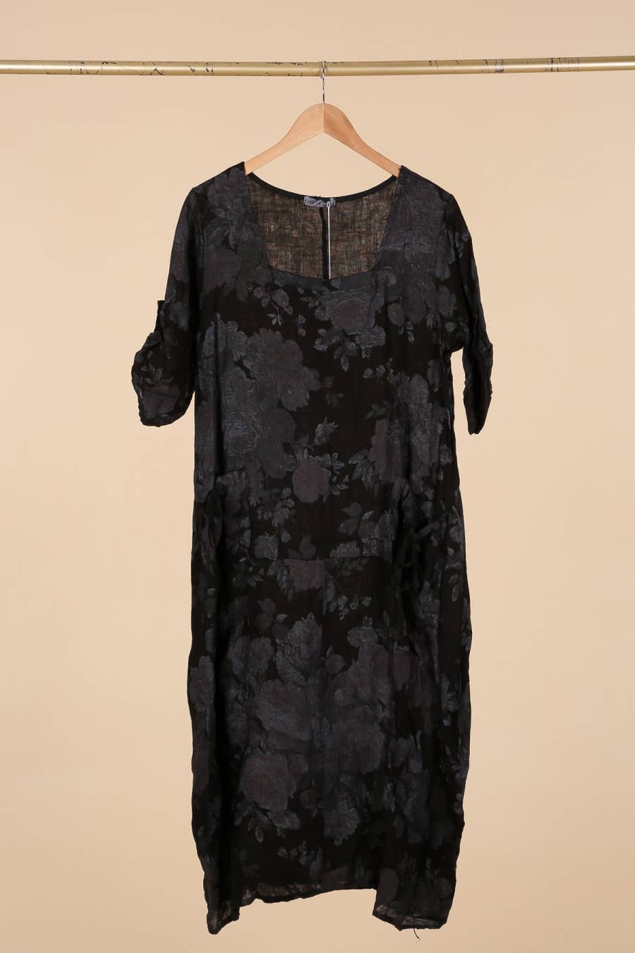 la maison des fibres naturelles – Großhandel Kleid – Damen – Leinenkleid mit floralem Muster, 100 % Leinen, Modell 6796733