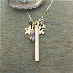 Luxe Design Jewellery - Wholesale Individual Charm/Pendant - Cylinder Urn Pendant for Cremation Ashes Sterling Silver Matte11