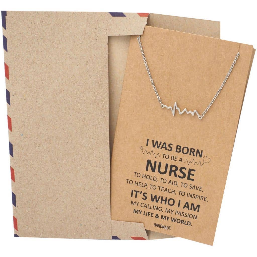 Quan Jewelry - Wholesale Pendant/Charm Necklace - Macaria Electrocardiogram Heartbeat Necklace, Nurse Gifts3