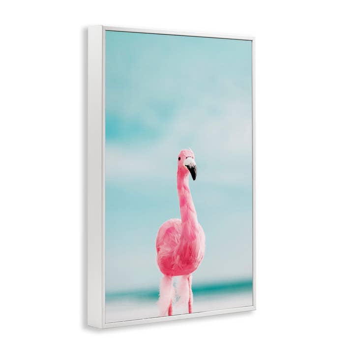 Stupell Industries - Vendita all'ingrosso Decorazione da parete - Bambini e neonati - Arte Incorniciata Fenicottero Estivo Funky24