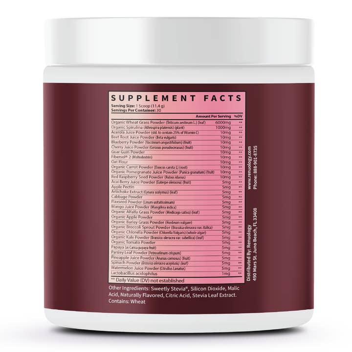 Renuology – wholesale Protein/superfood powder – Organic Superfood Greens - Powder
