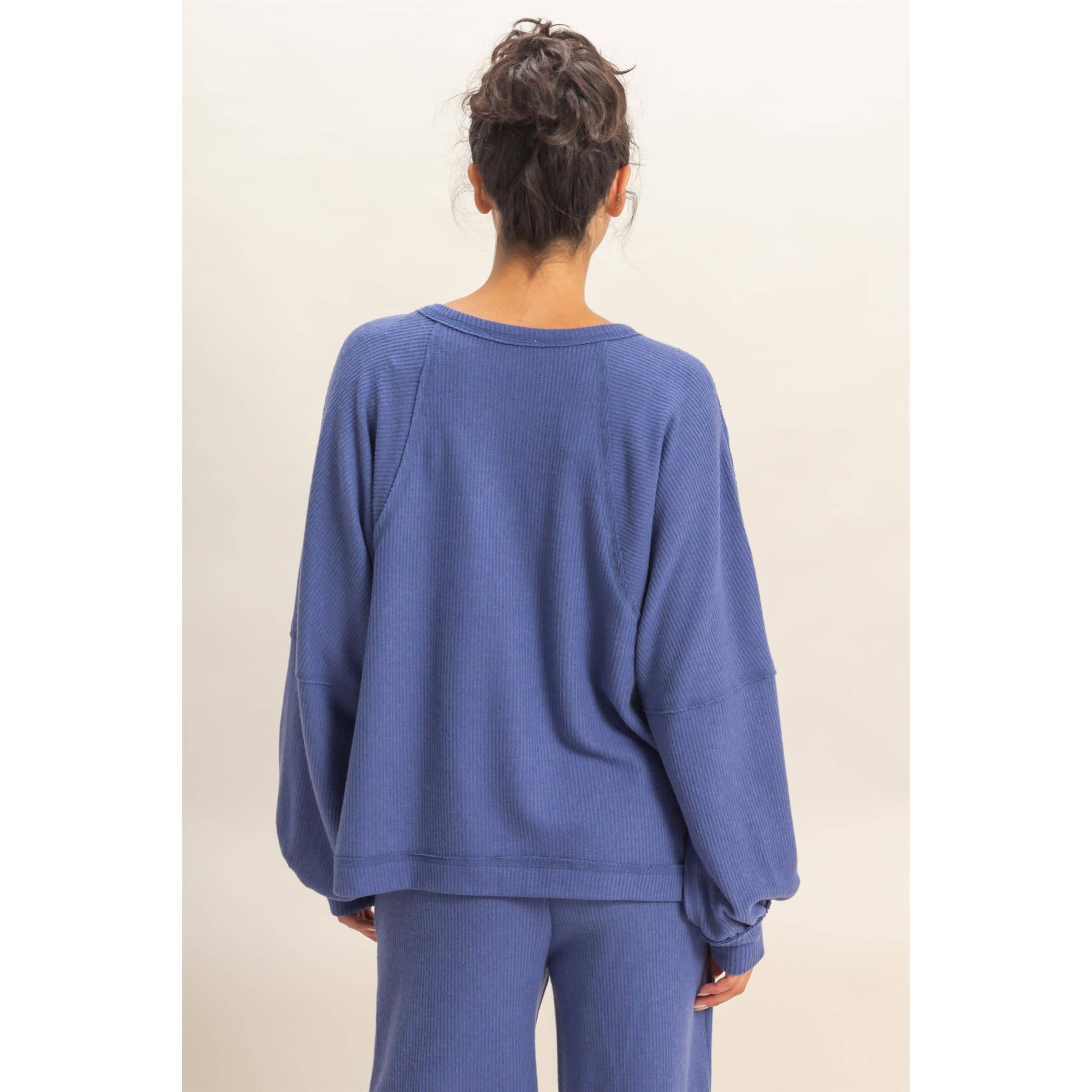 HYFVE - Vente Haut en maille – femme - Haut décontracté à manches longues en maille gaufrée brossée18