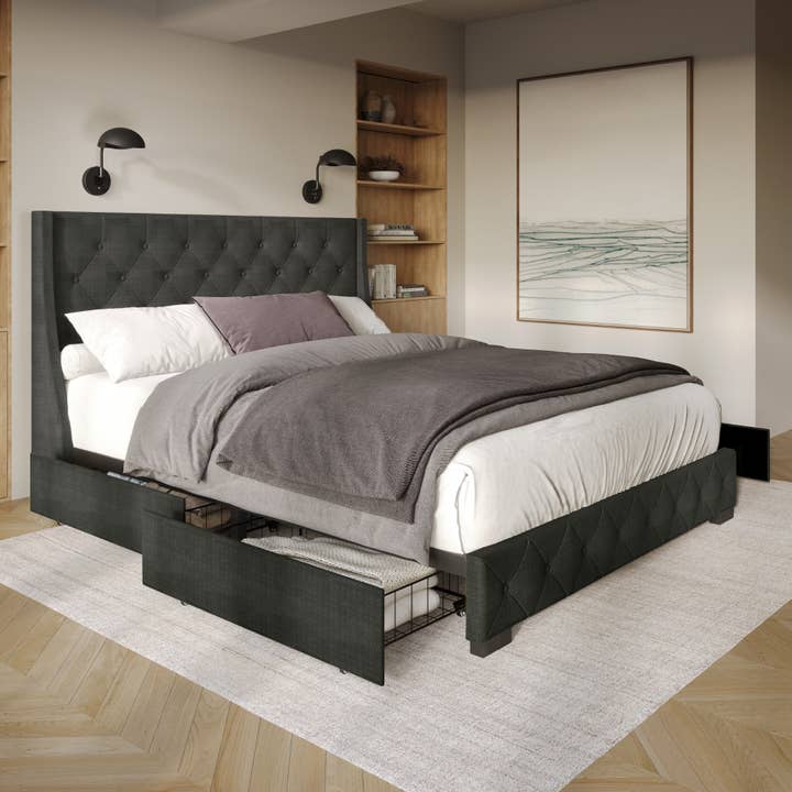 Home Design - Wholesale Bed - Olympia Tufted Upholstered Storage Platform Bed1