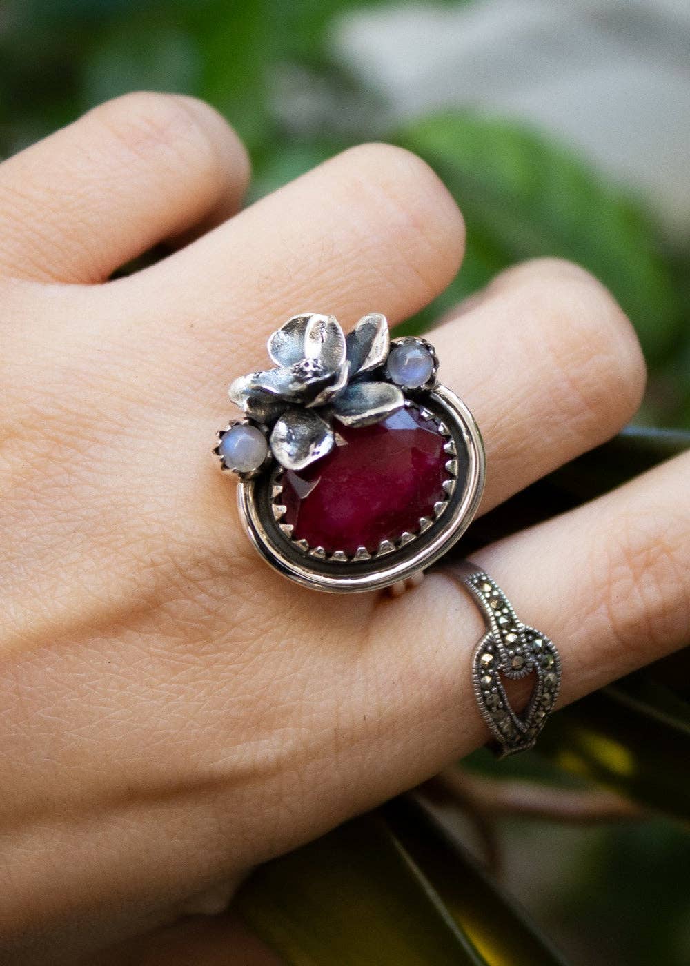 Ambra Jewels - Wholesale Cocktail/Statement Ring - Ruby Gemstone Ring, AR-71757