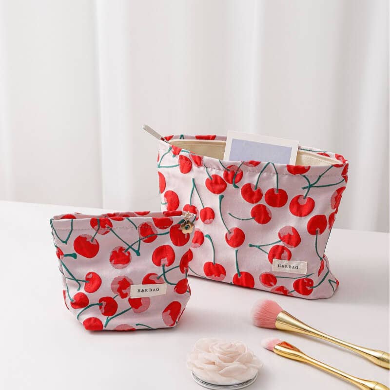 Dipped Shop - Wholesale Makeup/Cosmetic Bag - Cute Red Cherry Portable Storage Pouch DP25C5922