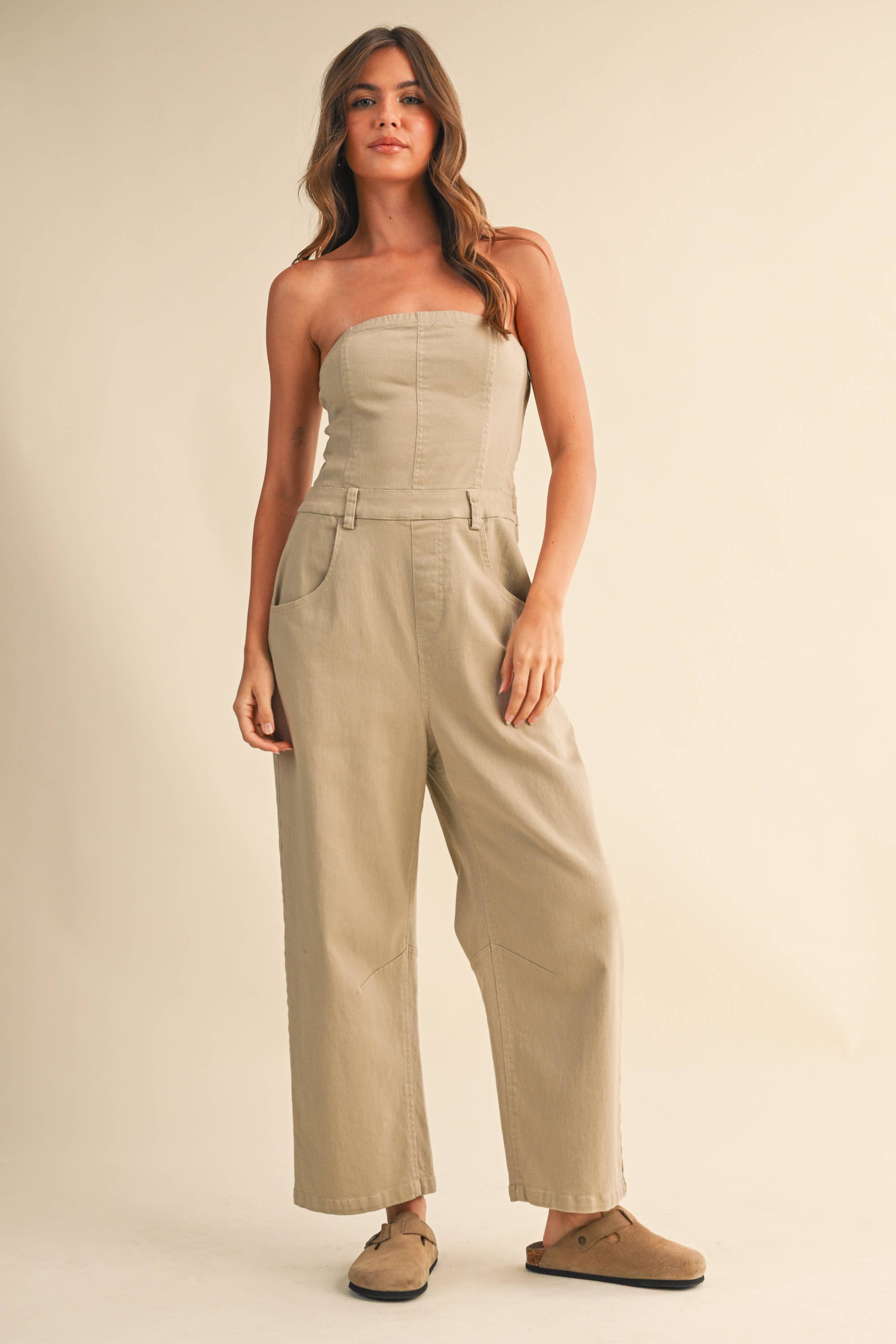 Klesis - Wholesale Jumpsuit - Women's - IJP3099-G STRAPLESS BARREL PANTS JUMPSUIT20