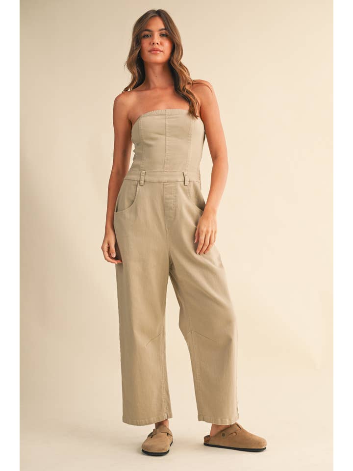 Klesis - Wholesale Jumpsuit - Women's - IJP3099-G STRAPLESS BARREL PANTS JUMPSUIT20