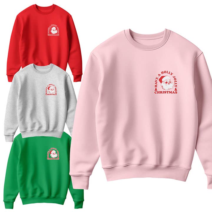 Fashion City - Wholesale Sweatshirt - Unisex - Have a Holly Jolly Christmas Fleece Sweatshirt