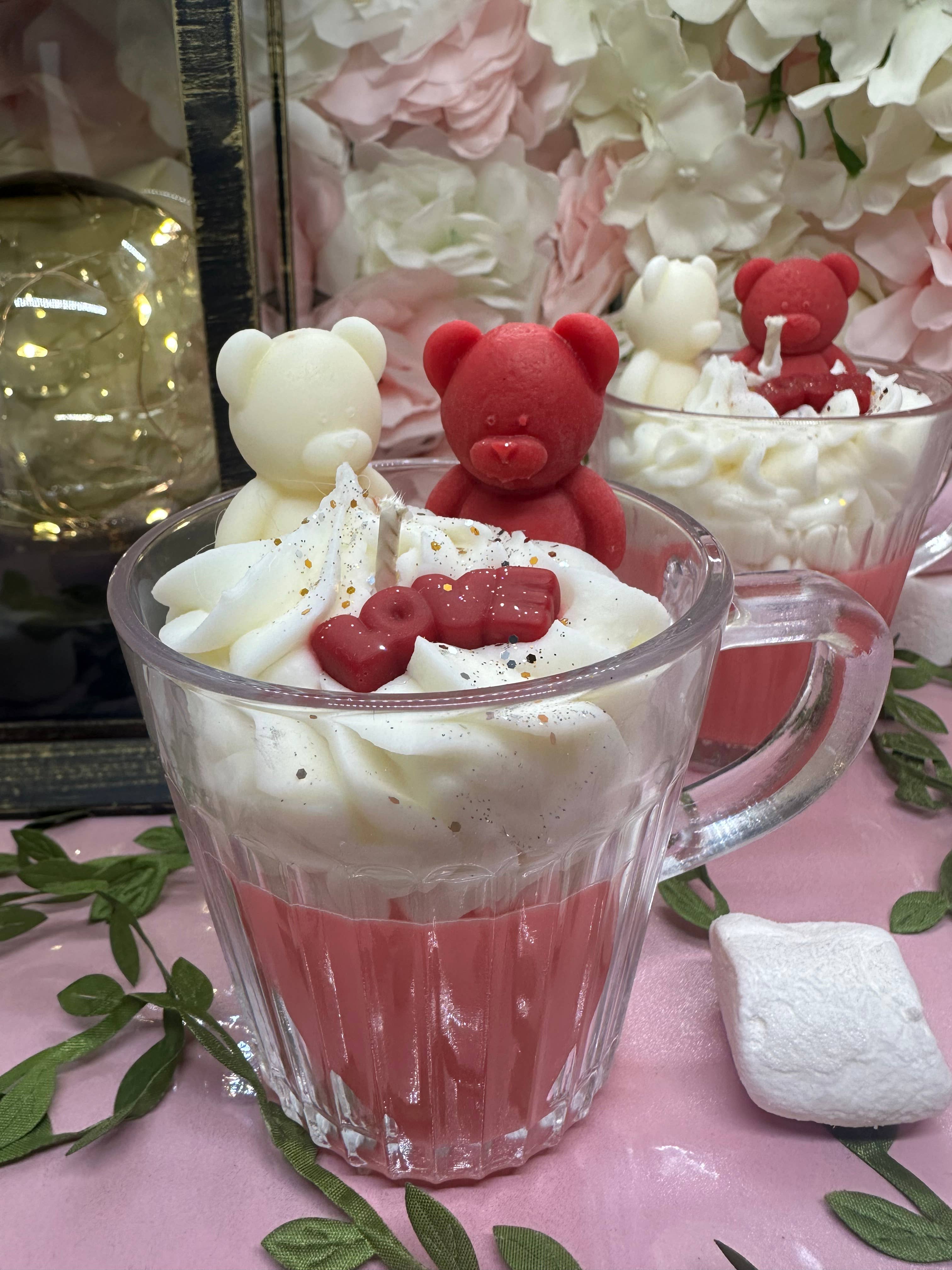 Chaleur Gourmande - Venta al por mayor Velas de diseño llamativo - Vela oso de peluche roja Love0