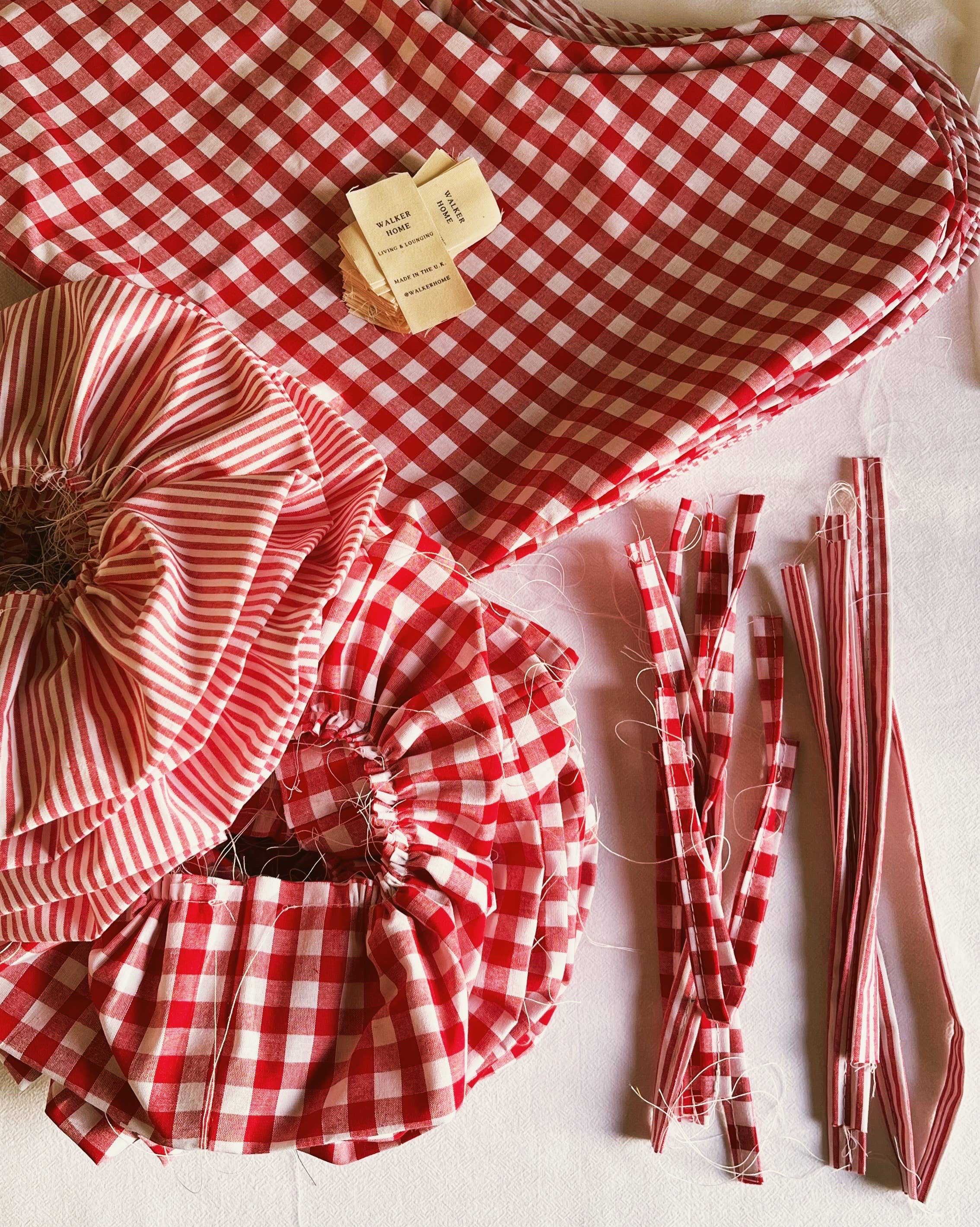 Walker Home – wholesale Holiday Stocking – Christmas Stocking - Festive Red Gingham 1