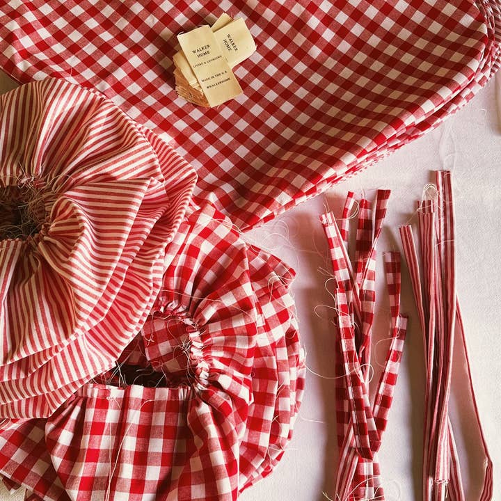 Walker Home – wholesale Holiday Stocking – Christmas Stocking - Festive Red Gingham 1