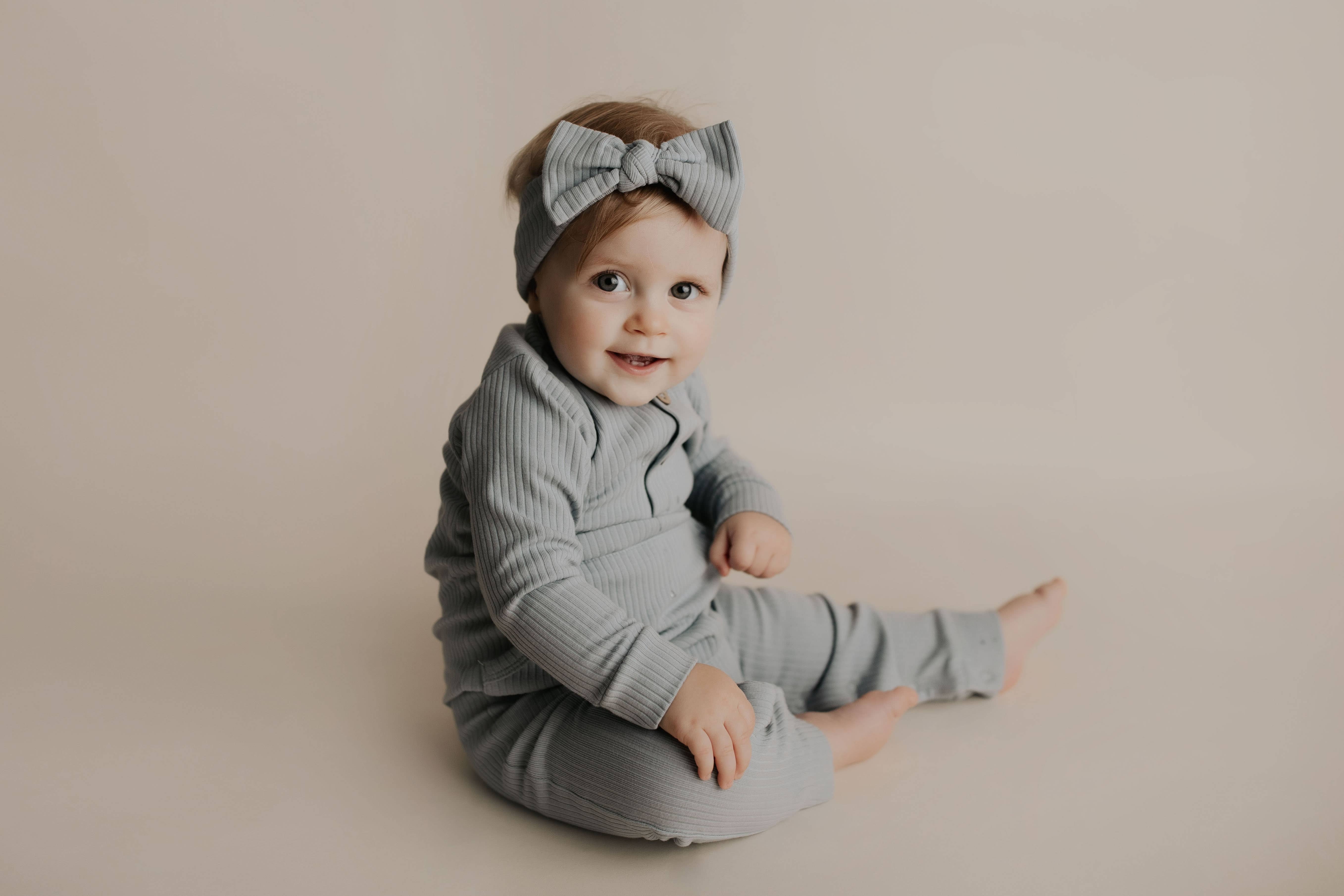 Three Little Tots - Vente Bandeau – bébé - Bandeau noué côtelé7