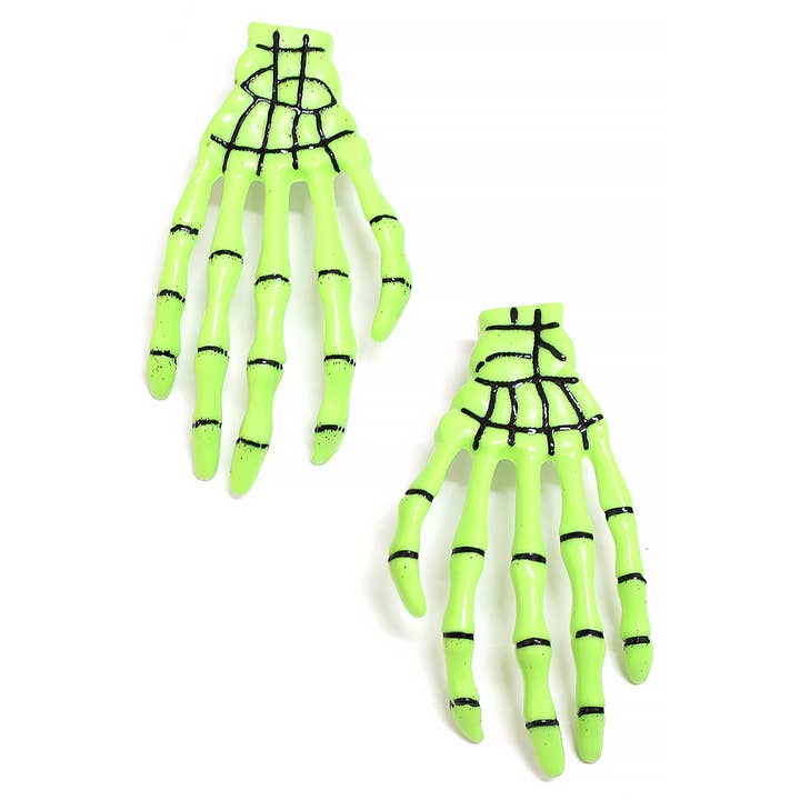 ACRYLIC HALLOWEEN HANDS DROP EARRINGS for wholesale by Girly