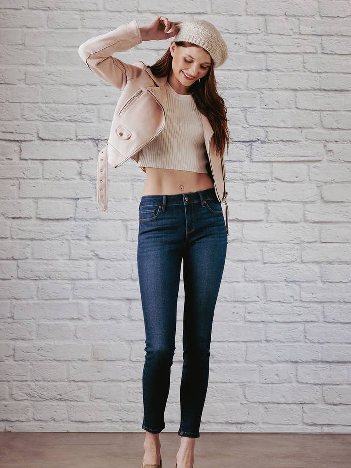 OPEN PACK Skinny Jeans with Stitchless Waist Band WEP3540 for wholesale by ENJEAN