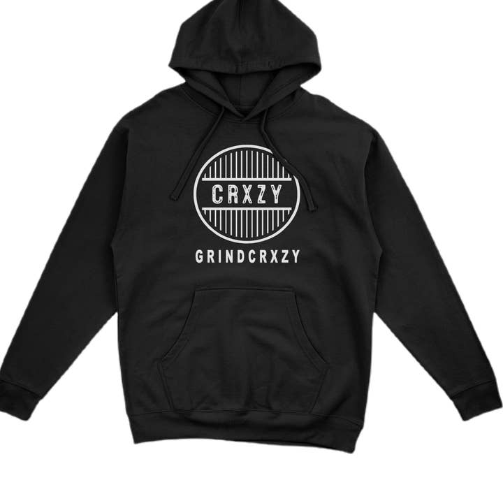 GrindCrxzy - Moletom com capuz preto “White Bridge” por atacado de GrindCrxzy
