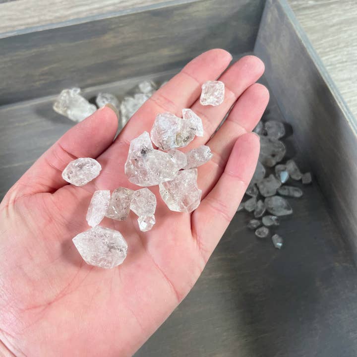 Pakimer Diamonds – Mixed Sizes Natural Quartz Crystals for wholesale by Keystone Crystals