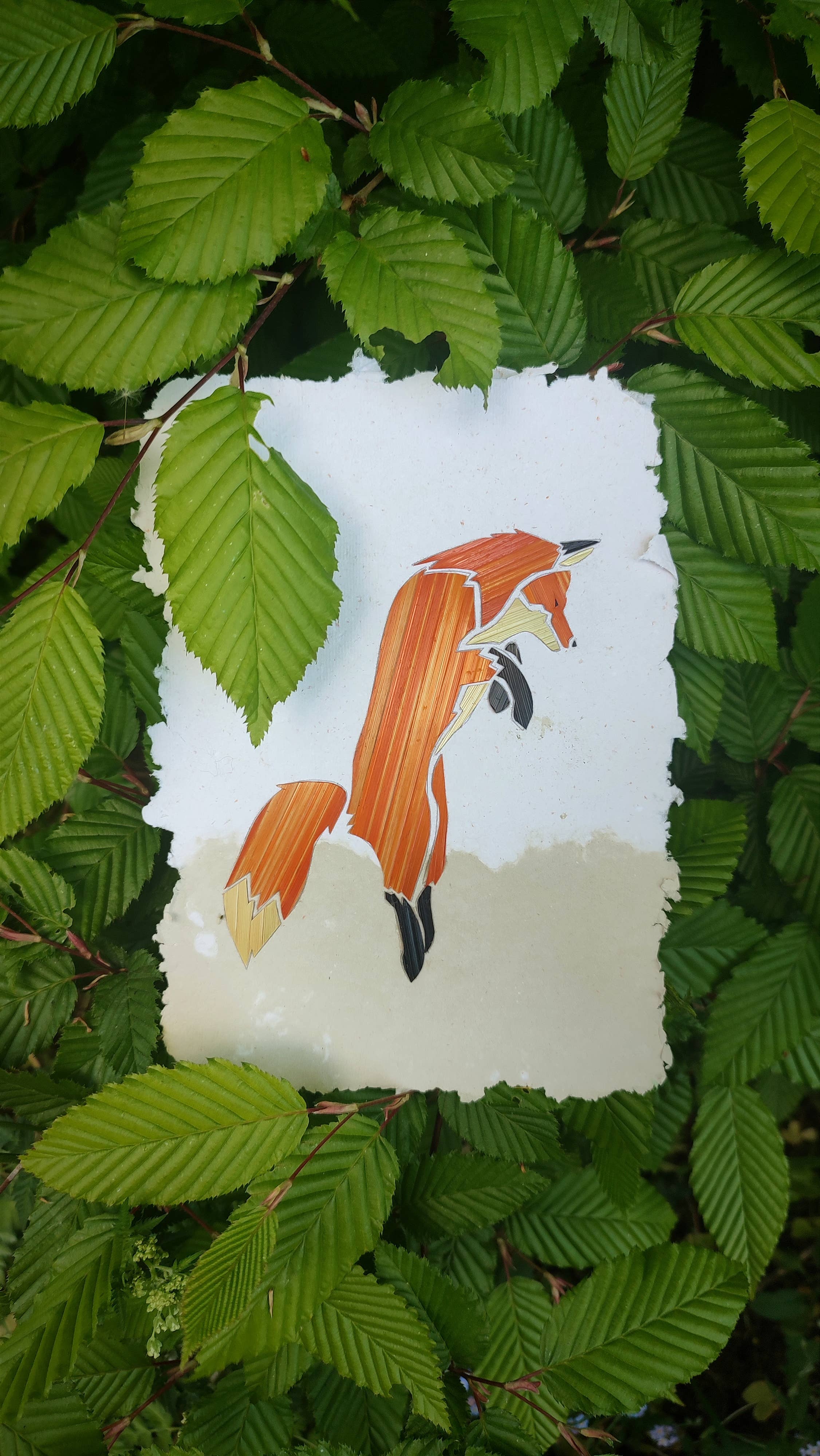 Alliance d'Essences - Wholesale DIY Craft Kit - The Mulotant Fox - Straw Marquetry Kit8