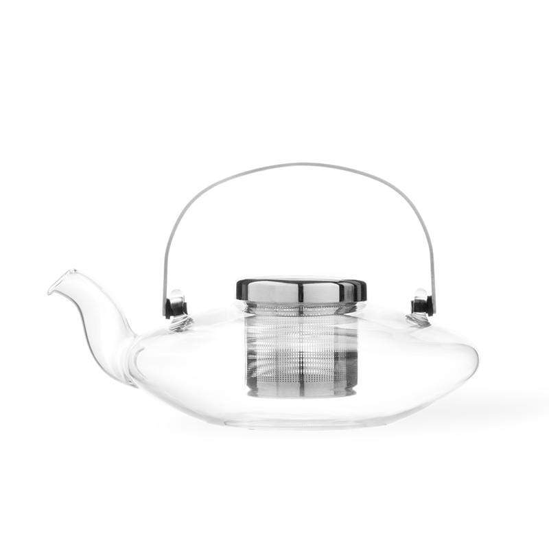 Viva | Espro | Liiton - Wholesale Tea Pot - Infusion™ Glass Low Profile Teapot w/ Infuser - 18oz / 0.55L