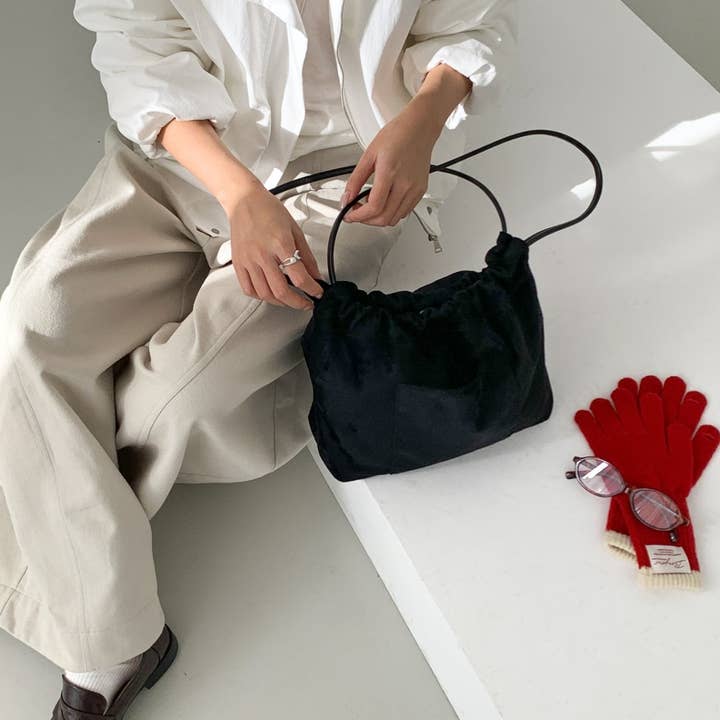 Little Light - Wholesale Shoulder Bag - Women's - Stella Soft Suede Gather Bucket Bag14